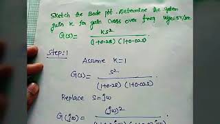 Bode plot in control systems  Find the K value [upl. by Silverstein919]