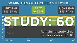 60 Minutes of Focused Studying The Best Binaural Beats [upl. by Airetak898]