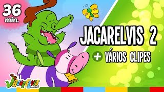 Música Infantil Animada Jacarelvis 2  vários clipes [upl. by Tearle]