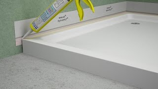 Fitting a Shower Tray  HydroHALT Installation [upl. by Nnylorac952]