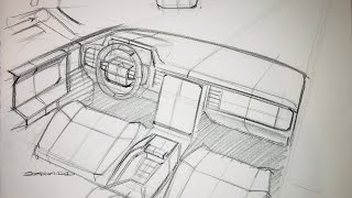 Automotive Interior Sketching Basics Part 1 [upl. by Acimat]