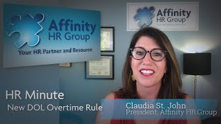 New Department of Labor Overtime Rule HR Minute [upl. by Tiersten]