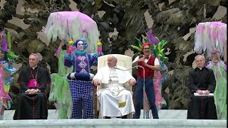 Pope participates in circus act during general audience [upl. by Rabbi]