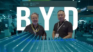 BYD new quotBladequot battery at AllEnergy [upl. by Ayifas]