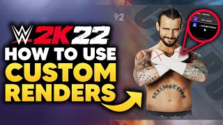 WWE 2K22 How To Use Custom RendersPortraits EASY Tutorial [upl. by Rachele]