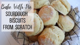 How to make sourdough biscuits  From scratch cooking [upl. by Ahso]