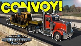 SPYCAKES JOINS THE CONVOY amp POLICE CRASH  American Truck Simulator Multiplayer [upl. by Salokin]