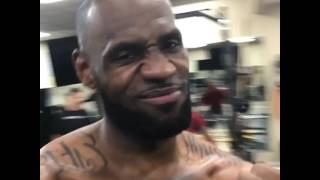 Lebron James shaves head and raps Tee Grizzley [upl. by Analahs]