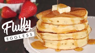 Eggless Fluffy Pancakes  Easy One Bowl  How Tasty Channel [upl. by Serra114]