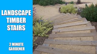 Landscape Timber Stairs Ideas for Your Slope [upl. by Wareing]