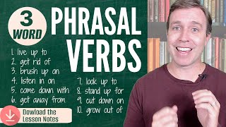 3WORD PHRASAL VERBS  Build Your Vocabulary [upl. by Lesli]