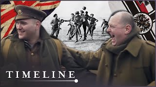 The Frontline Football Match Between Britain And Germany  WW1 Christmas Truce [upl. by Akemit]