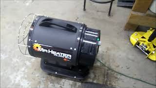 Forced air vs radiant kerosene shop heater  WOW [upl. by Evaleen]