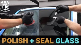 HOW TO POLISH AND CERAMIC COAT CAR GLASS [upl. by Larianna]