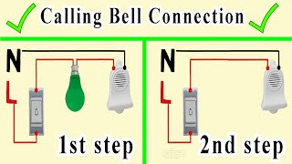 simply way how to connect calling bell wiring diagram [upl. by Gorga600]