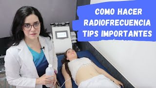 Como Hacer Radiofrecuencia Corporal TIPS [upl. by Pitchford]