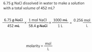 Molarity  Chemistry Tutorial [upl. by Rickert440]