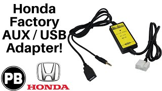 2002  2011 Honda Factory Aux  USB Adapter Unboxing [upl. by Anazraf]